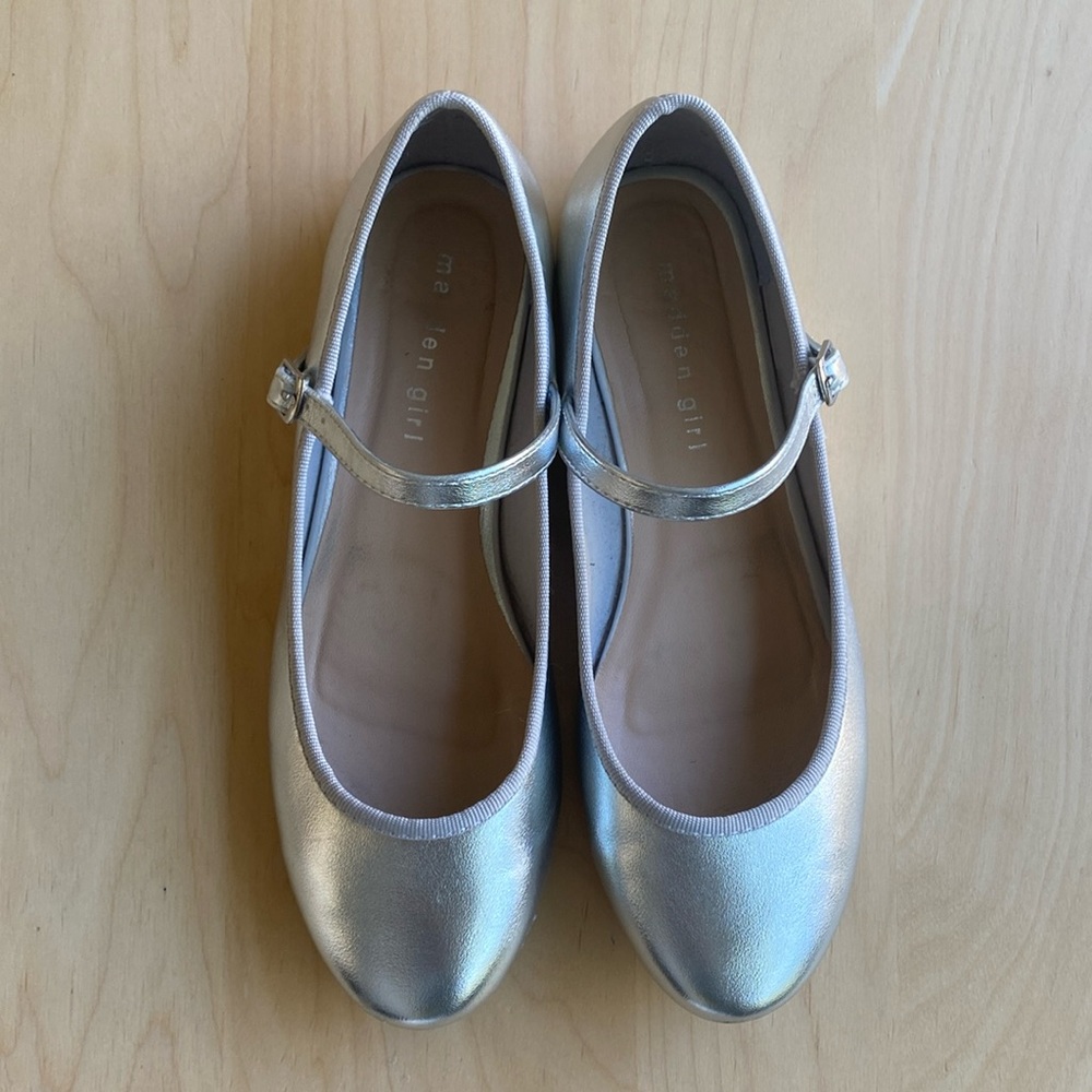 Silver Mary Janes